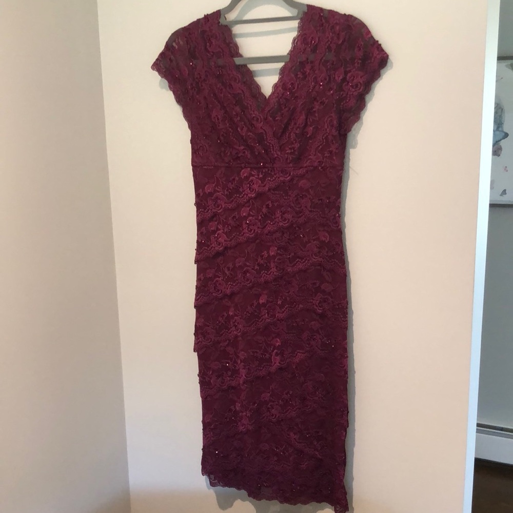 END OF YEAR SALE! | Marina Purple All Lace tiered Dress